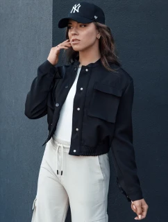 Dámská bunda bomber PRIEV černá FashionStreet TY4307