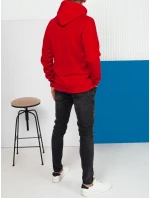 Pánská mikina s kapucí červená Dstreet model 21976024 - FashionStreet