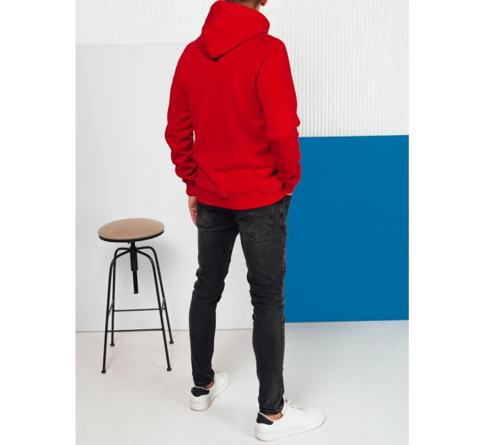 Pánská mikina s kapucí červená Dstreet model 21976024 - FashionStreet