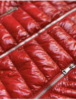 Červená prošívaná dámská bunda s kapucí model 16151098 - S'WEST