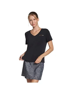 Tričko Skechers Signature s výstřihem do V TP167-BLK, černé, velikost L