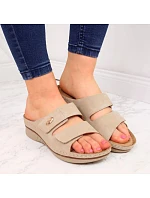 Žabky na suchý zip eVento W EVE224B beige