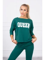 Sada s potiskem Queen tmavě zelená Sada s potiskem Queen tmavě zelená