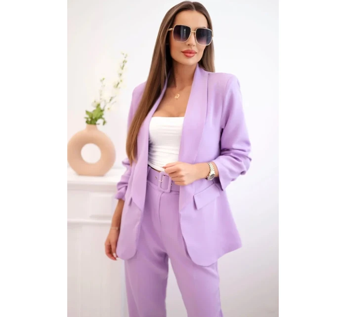 Elegantní souprava saka a kalhot světle fialová Elegantní souprava saka a kalhot světle fialová