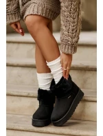 Sněhule Na Platformě S Kožešinou Big Star Černé