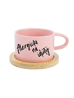 ALERGICKÁ NA IDIOTY - růžový hrníček makronka 200 ml ALERGICKÁ NA IDIOTY - růžový hrníček makronka 200 ml