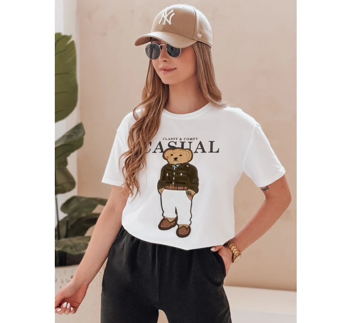 Dámské tričko s medvídkem bílé Dstreet model 21988881 - FashionStreet
