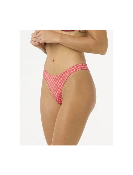 Plavkové kalhotky Shell model 22235323 High Leg Cheeky červené - Rip Curl Plavkové kalhotky Shell model 22235323 High Leg Cheeky červené - Rip Curl
