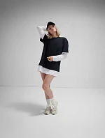 B&C #E220 Oversized Oversize tričko z těžké bavlny 01.012T black
