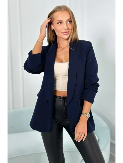 Bunda s klopou elegantní mámořnická modřa