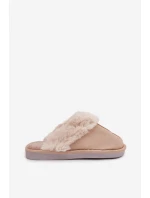 Dámské pantofle s kožíškem – béžové Carisse Dámské pantofle s kožíškem – béžové Carisse