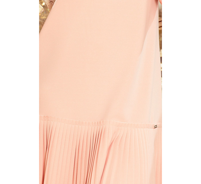 Dámské šaty s sukní  Pastel růžová model 18567557 - numoco