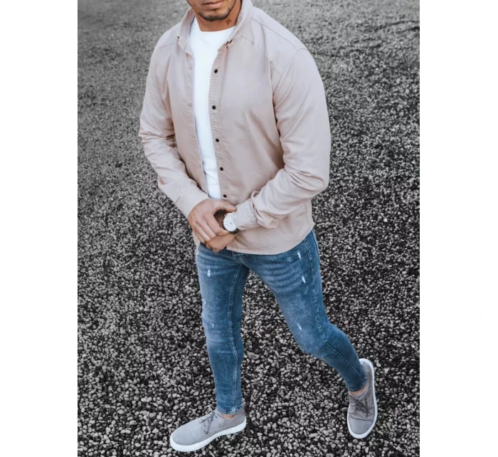 Pánská růžová košile FashionStreet DX2360 Pánská růžová košile FashionStreet DX2360