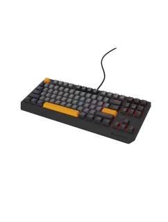 GENESIS Thor 230 TKL Herní klávesnice USB + RF Wireless + Bluetooth QWERTY Černá, šedá, oranžová