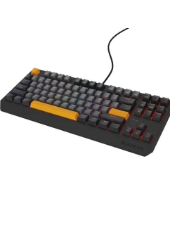 GENESIS Thor 230 TKL Herní klávesnice USB + RF Wireless + Bluetooth QWERTY Černá, šedá, oranžová