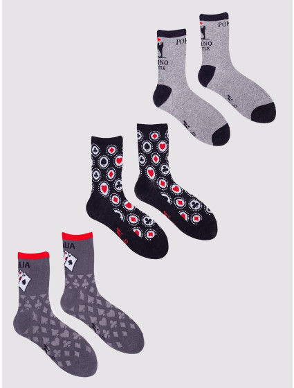 Yoclub Pánské ponožky 3-Pack SKA-0071F-AA00-002 Multicolour