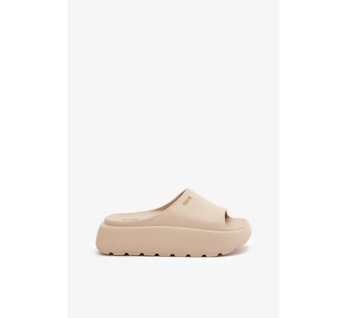 Dámské pěnové pantofle na platformě Big Star – béžové Dámské pěnové pantofle na platformě Big Star – béžové