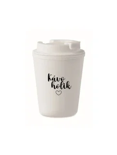 KÁVOHOLIK - bílý termohrnek 300 ml