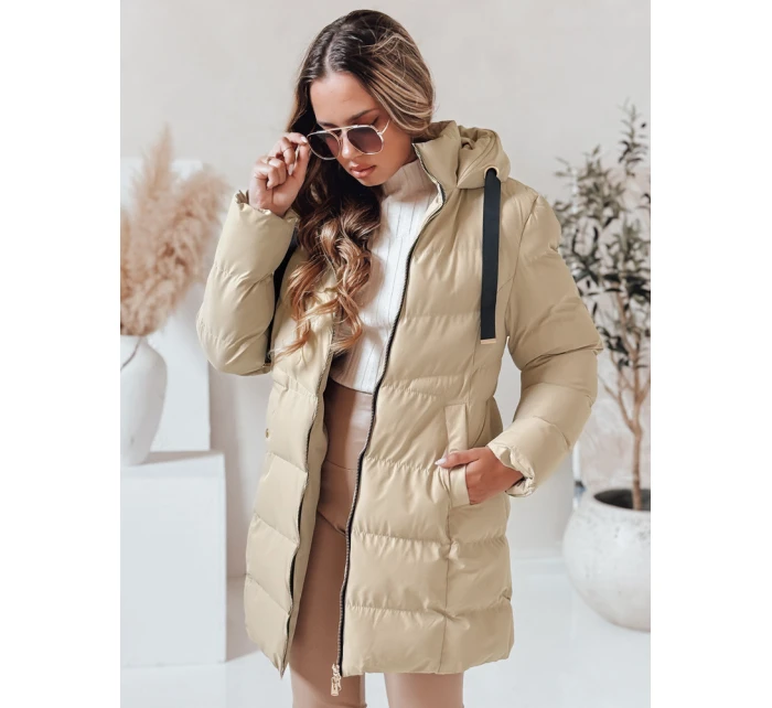 Dámská zimní bunda s kapucí beige Dstreet model 21978729 - FashionStreet