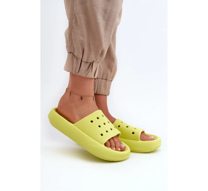 Dámské pěnové klínky na tlusté podrážce limetka Beula Dámské pěnové klínky na tlusté podrážce limetka Beula