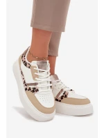 Dámské Tenisky Na Platformě Big Star SS274357 Leopardí Bílá-Bežová Dámské Tenisky Na Platformě Big Star SS274357 Leopardí Bílá-Bežová