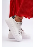 Dámské Tenisky na platformě se srdíčkovými špendlíky, bílá Azamia