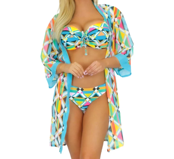 Plážové šaty 11D80SZ 34 modrá-mix - SELF