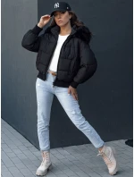Dámská prošívaná zimní bunda s kožešinou černá Dstreet model 21979224 - FashionStreet