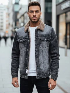 Pánská zateplená džínová bunda černá FashionStreet TX4725z