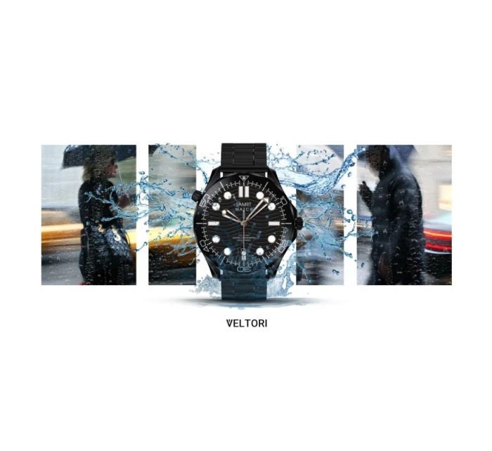 VELTORI VT150-1 Smartwatch Černý silikonový řemínek + černý náramek VELTORI VT150-1 Smartwatch Černý silikonový řemínek + černý náramek