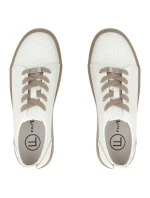 Dámské kožené polobotky sportovní creepers bílé Filippo DP6116