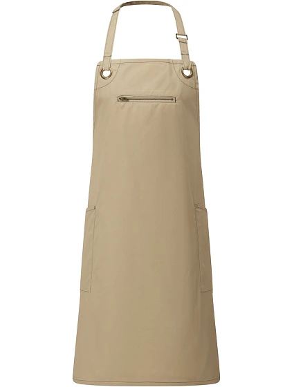 Premier PR 121 Zástěra s laclem a bočními kapsami "Barley" 39.0121 khaki/brown Premier PR 121 Zástěra s laclem a bočními kapsami "Barley" 39.0121 khaki/brown