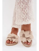 Dámské ploché nazouváky s ozdobnými květy Elzoria Dámské ploché nazouváky s ozdobnými květy Elzoria