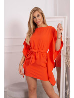 Šaty batwings Oversize oranžové