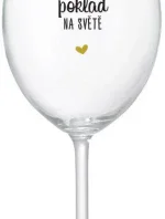 KAMARÁDKA JE NEJVĚTŠÍ POKLAD NA SVĚTĚ - čirá sklenice na víno 350 ml