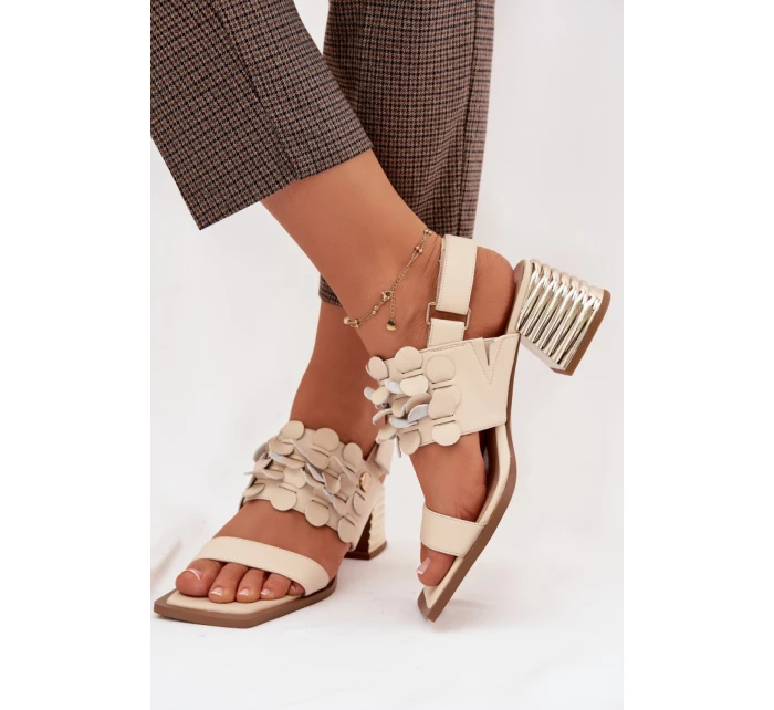 Sandály na podpatku model 225349 Step in style Sandály na podpatku model 225349 Step in style