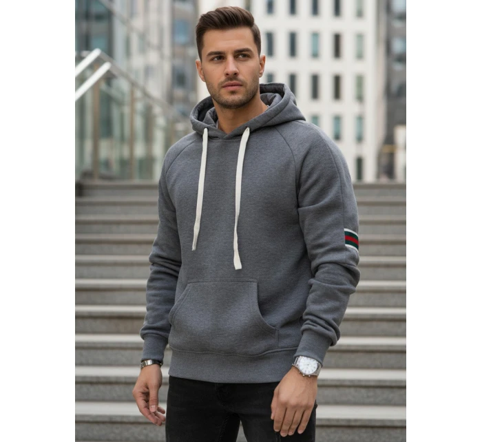Pánská šedá mikina s kapucí Dstreet model 21994668 - FashionStreet