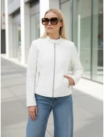 Kurtka skórzana damska TRENDY FUSION biała FashionStreet TY5478 Kurtka skórzana damska TRENDY FUSION biała FashionStreet TY5478