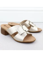 Dámské zlaté kožené žabky Remonte R8759-90