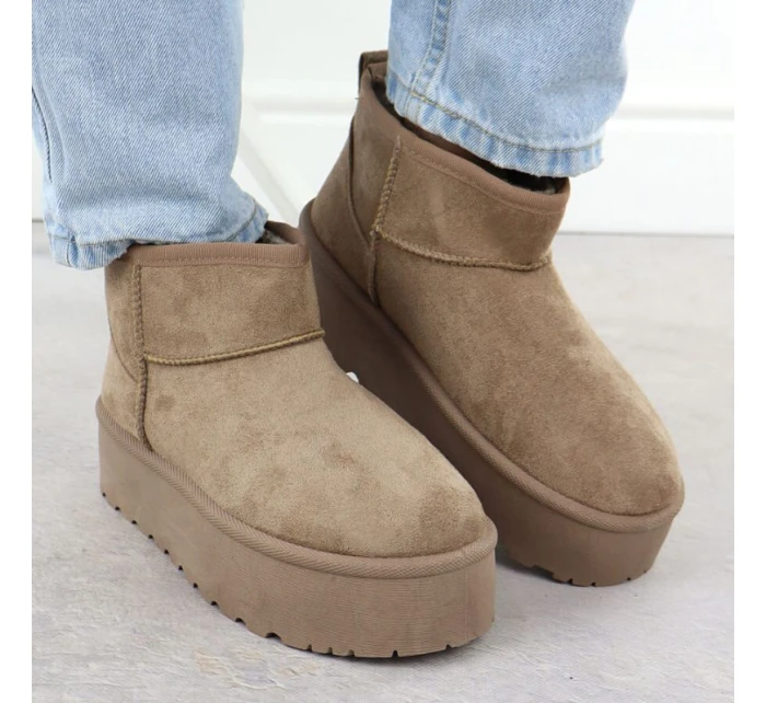 Dámské sněhule semišové béžové model 21906196 - Potocki Dámské sněhule semišové béžové model 21906196 - Potocki