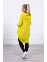 Mikina s dlouhými zády a kapucí kiwi Mikina s dlouhými zády a kapucí kiwi