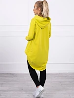 Mikina s dlouhými zády a kapucí kiwi