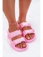 Dámské pěnové pantofle s pásky Big Star – růžové Dámské pěnové pantofle s pásky Big Star – růžové