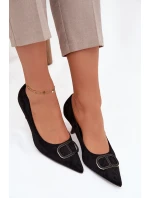 Dámské lodičky s dekorativním detailem Amelora – černé Dámské lodičky s dekorativním detailem Amelora – černé