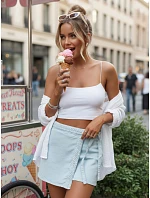 Dámská modrá džínová sukně-šortky FashionStreet SY0513