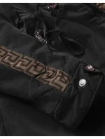 Černo-hnědá oboustranná dámská bunda (w555) Černo-hnědá oboustranná dámská bunda (w555)