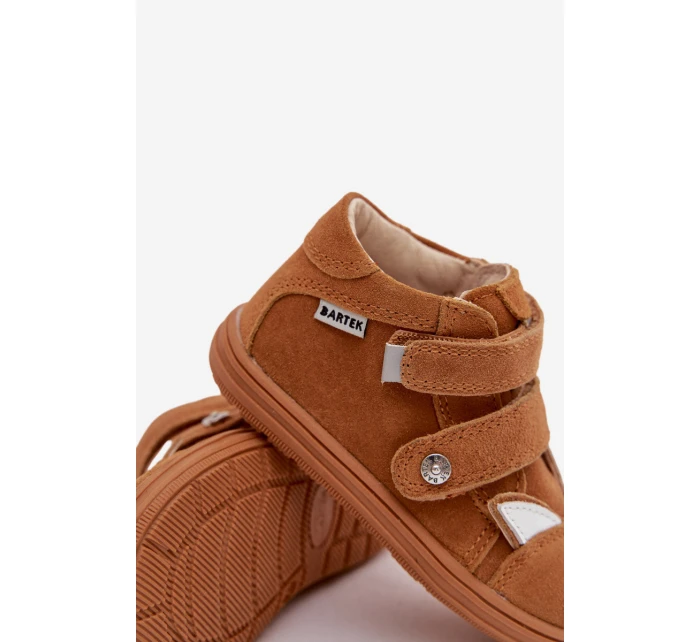 Kožené Dětské Boty Pro Chlapce S Motivem Lišky Bartek 8632063 Světle Hnědé