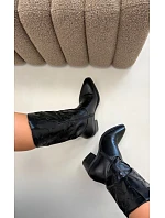 Dámské kovbojské kozačky na podpatku Eko kůže Černé Jarissa Dámské kovbojské kozačky na podpatku Eko kůže Černé Jarissa