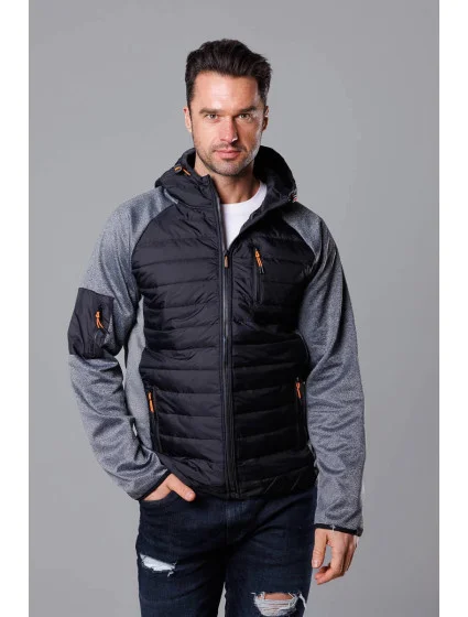 pánská sportovní bunda z různých spojených materiálů model 18347865 - J.STYLE