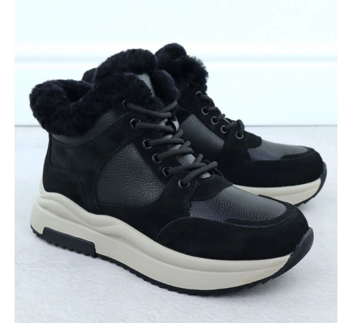 Dámské kožené kozačky na platformě černé Filippo DBT7240 Dámské kožené kozačky na platformě černé Filippo DBT7240